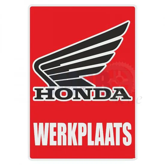 Werkplaats Aufkleber Honda Niederländisch