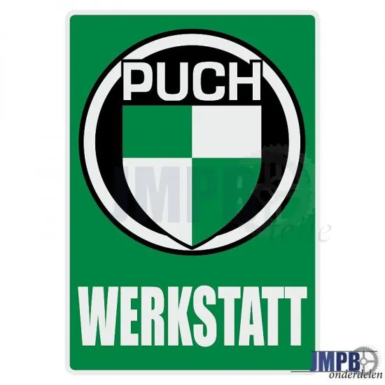 Werkstatt Aufkleber Puch Deutsch