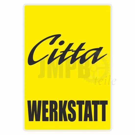 Werkstatt Aufkleber Citta Gelbe Deutsch