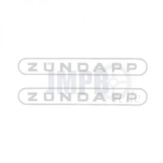 Aufklebersatz Tank Zundapp Wort Weiß