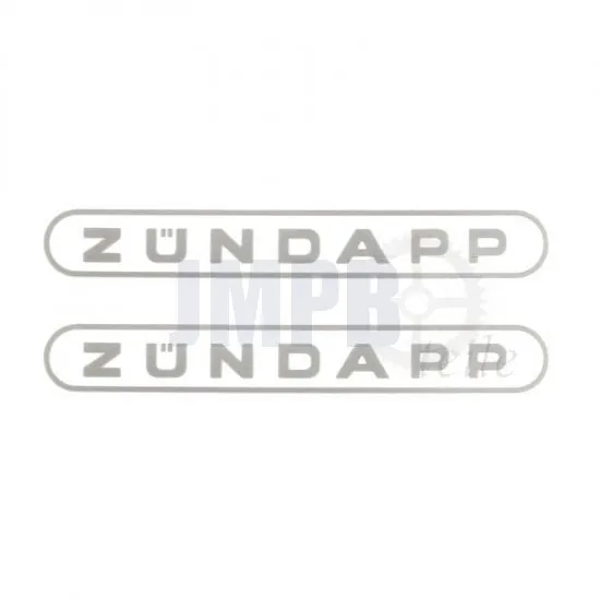 Aufklebersatz Tank Zundapp Wort Grau