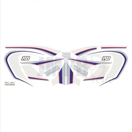 Aufklebersatz Yamaha RD50MX Rot - Komplett