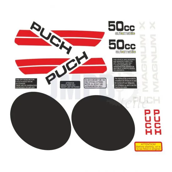Aufklebersatz Puch Magnum X Gelb