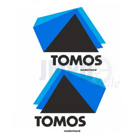 Tankaufklebersatz Tomos NTX Blau/Schwarz