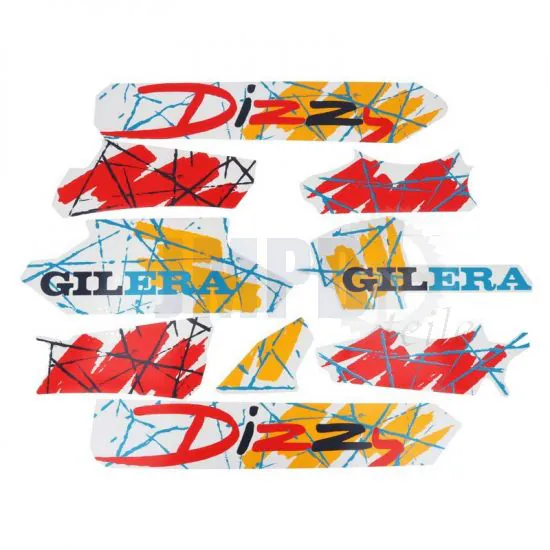 Aufklebersatz Gilera Citta Dizzy Rot/Orange