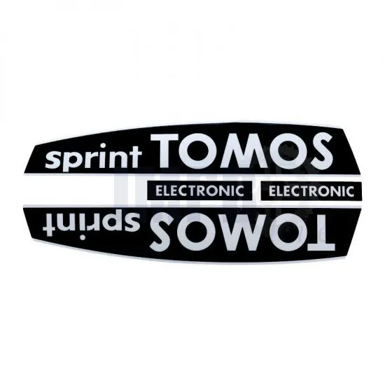 Aufklebersatz Tomos Sprint Electronic Schwarz/Weiß
