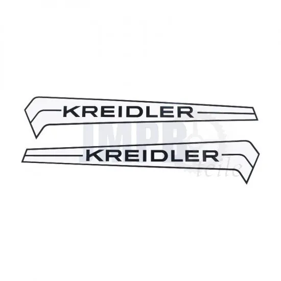 Tankaufkleber Kreidler Florett Weiß/Schwarz