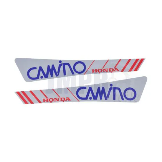 Aufklebersatz Tank Honda Camino Blau/Grau/Rot