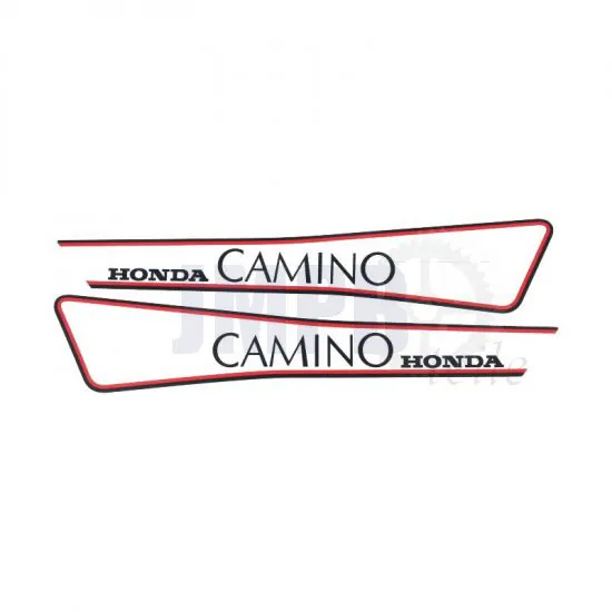Aufklebersatz Tank Honda Camino Rot/Schwarz/Transparent