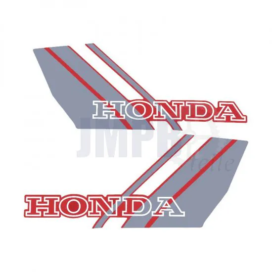 Aufklebersatz Tank Honda Camino Spezial Grau/Weiß/Rot