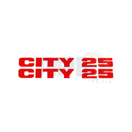 Aufklebersatz City 25 Seitenteil Rot 165X25MM