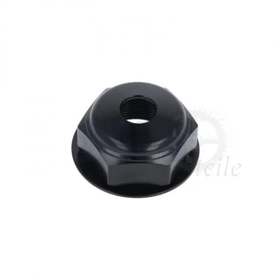 Lenkkopfmutter Honda MT50 Schwarz mit Loch