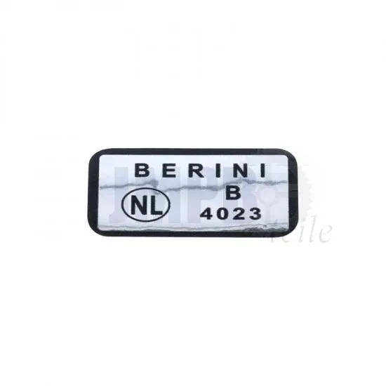 Zulassung Aufklebern Berini Chrom