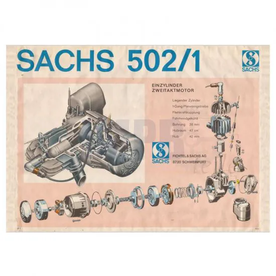 Plakat "Sachs 502/1" Nachdruck
