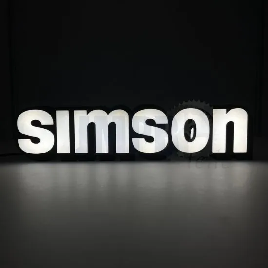 Lampe Simson Logo LED Schwarz