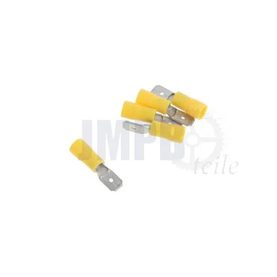 Flachsteckerzunge Gelb 6.3MM