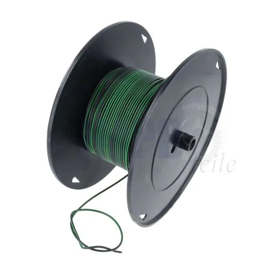 Electrischen Kabel 1.0MM² Grün/Schwarz Pro Meter