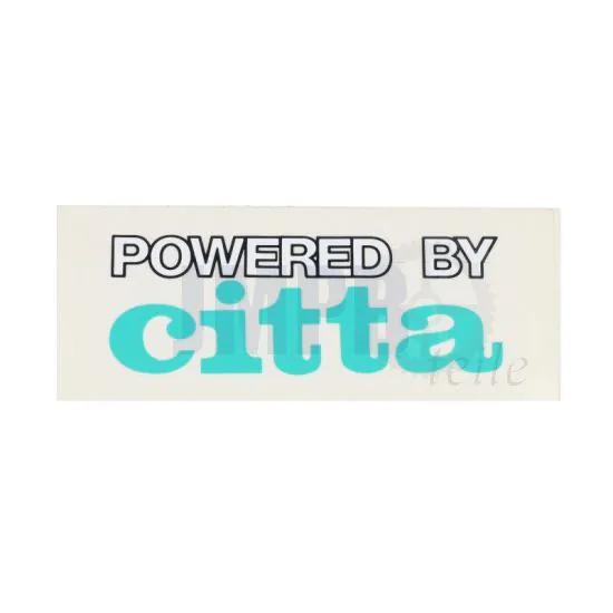 Aufkleber "Powered by Citta" Grün NOS