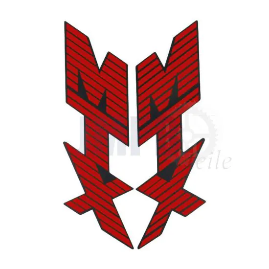 Stickerset Tank Honda MTX Rood/Zwart