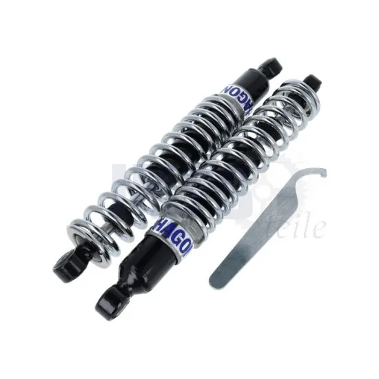 Stoßdämpferset Feder Tomos/Puch Chrom Hagon 320MM