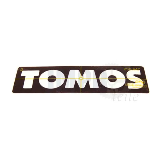 Aufkleber Tomos Weiß/Schwarz Original
