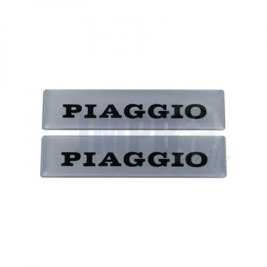 Embleme Satz 3D Piaggio 115X27MM Silber