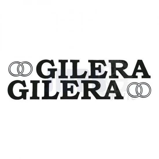 Aufkleber Gilera + Logo Groß Schwarz
