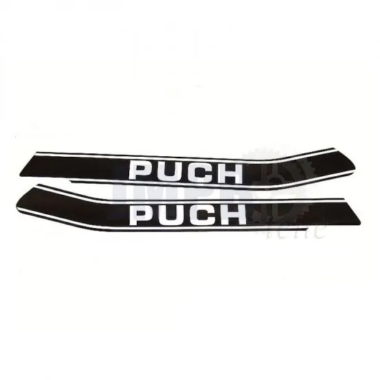 Tankaufklebersatz Puch Monza Schwarz/Weiß 