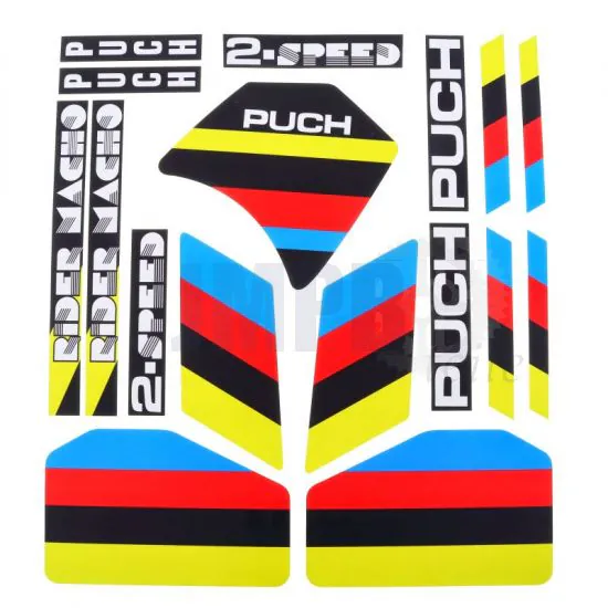 Aufklebersatz Puch 2-Speed Schwarz