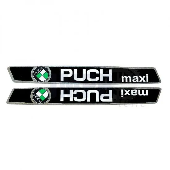 Tank Transfersatz Puch Maxi Classic Schwarz/Chrom