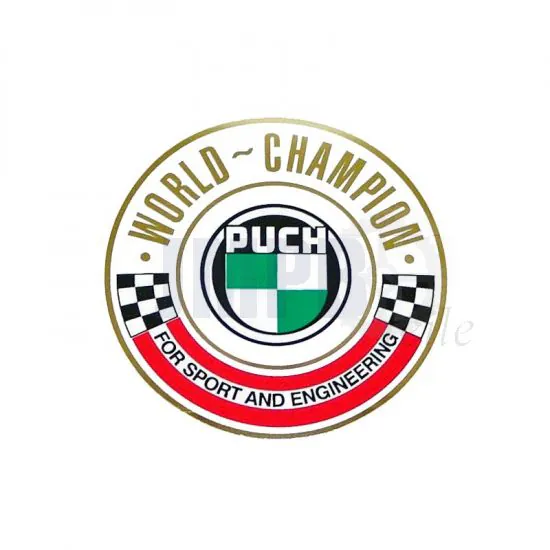 Aufkleber Puch World Champion 90MM