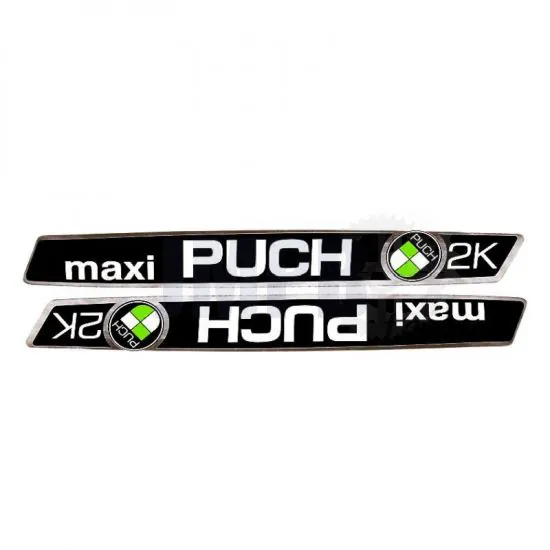 Tank Transfersatz Puch Maxi 2K Schwarz/Chrom