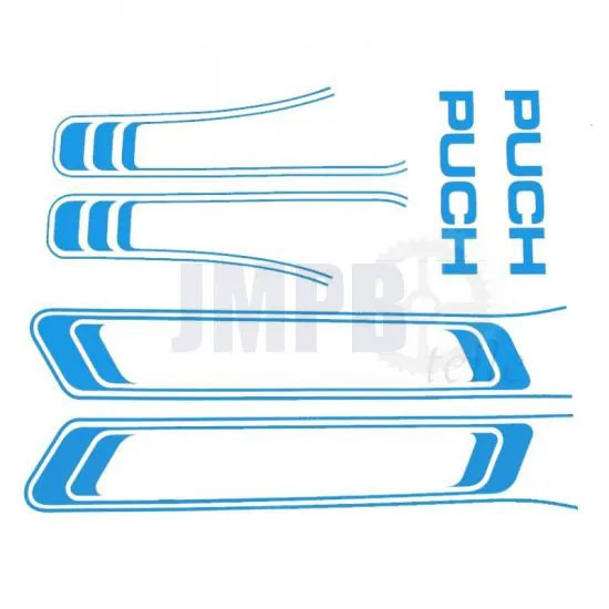 Aufklebersatz Puch Maxi Linien Blau