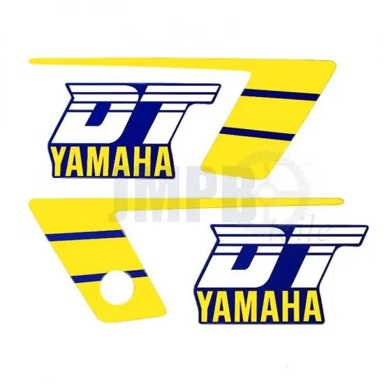 Aufklebersatz Yamaha DT50MX Gelb/Blau