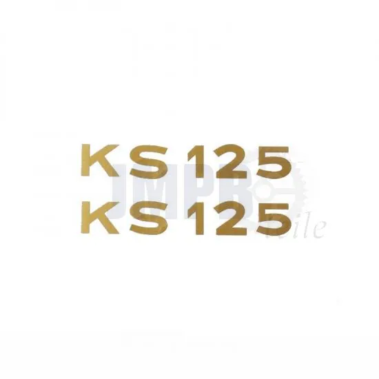 Aufklebersatz Text Zundapp KS125 Gold
