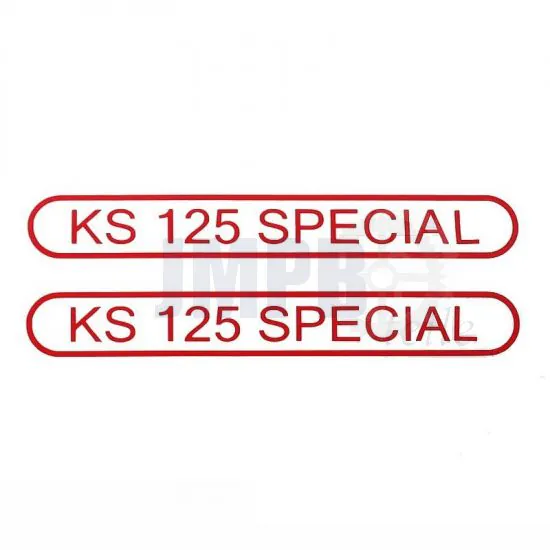 Aufklebersatz Tank Zundapp KS125 Special Rot