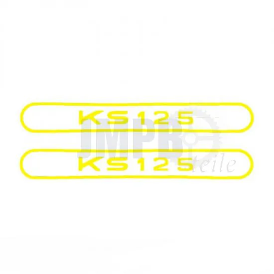 Aufklebersatz Tank Zundapp KS125 Gelb