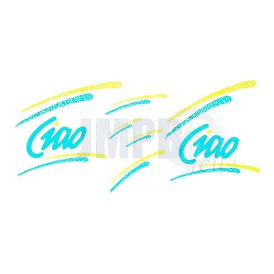 Aufklebersatz Vespa Ciao Grün/Gelb