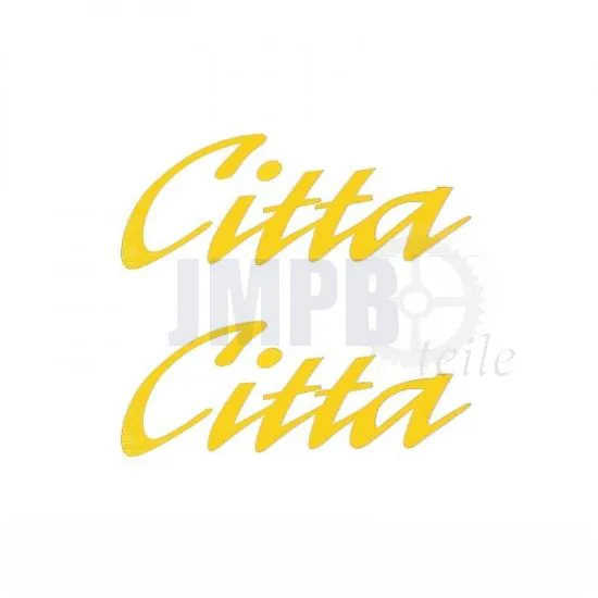 Aufklebersatz Citta Wort Gelb