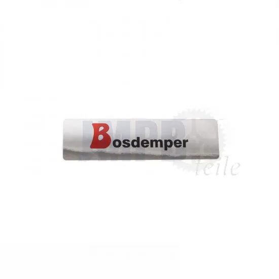 Aufkleber Bosdemper Chrom 25X90MM