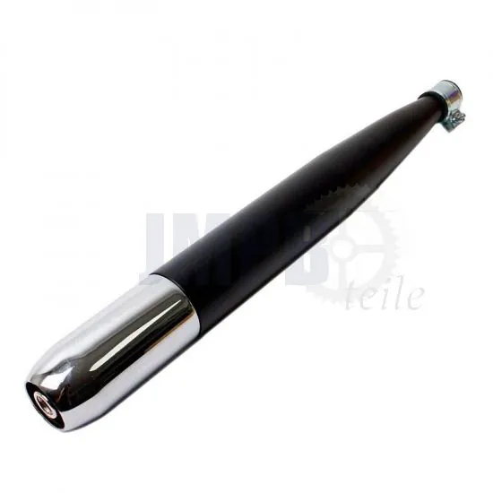 Auspuffdämpfer Universal Schwarz/Chrom 28MM