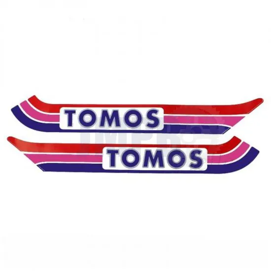 Aufklebersatz Tank Tomos A3 Rot/Violett