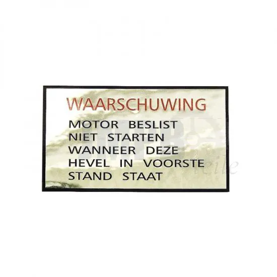 Warnung Aufkleber Chrom FS1 P