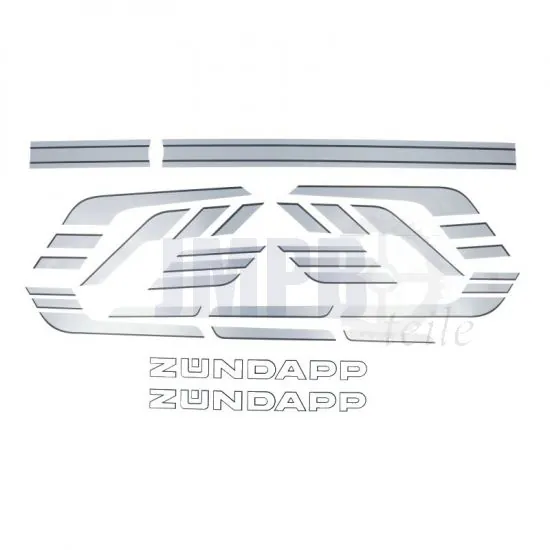 Aufklebersatz Zundapp 529/530 - Silber/Grau
