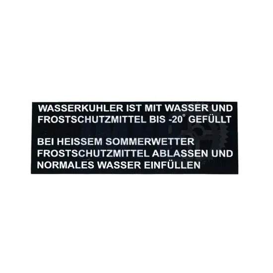 Aufkleber Kühler Zundapp