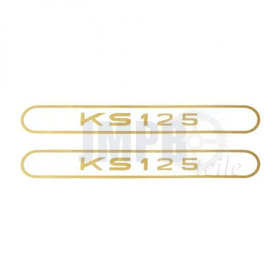 Aufklebersatz Tank Zundapp KS125 Gold