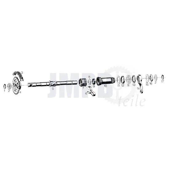 Pedalwelle Sachs 50/2