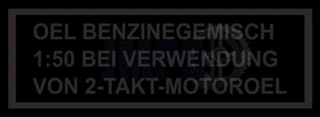 Aufkleber Tank Kraftstoffgemisch Klein transparenten Deutsch