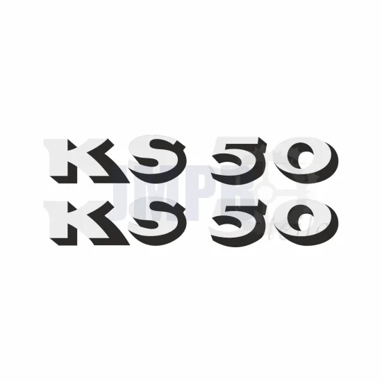 Stickerset Zündapp KS50 Schatten – 2-teilig