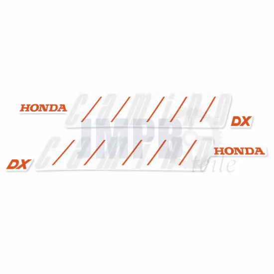 Tankaufklebersatz Honda Camino DX Rot/Weiß